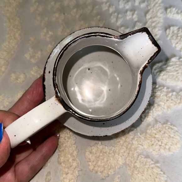 Pottery Creamer Small Pitcher Grain England English - Picture 3 of 6